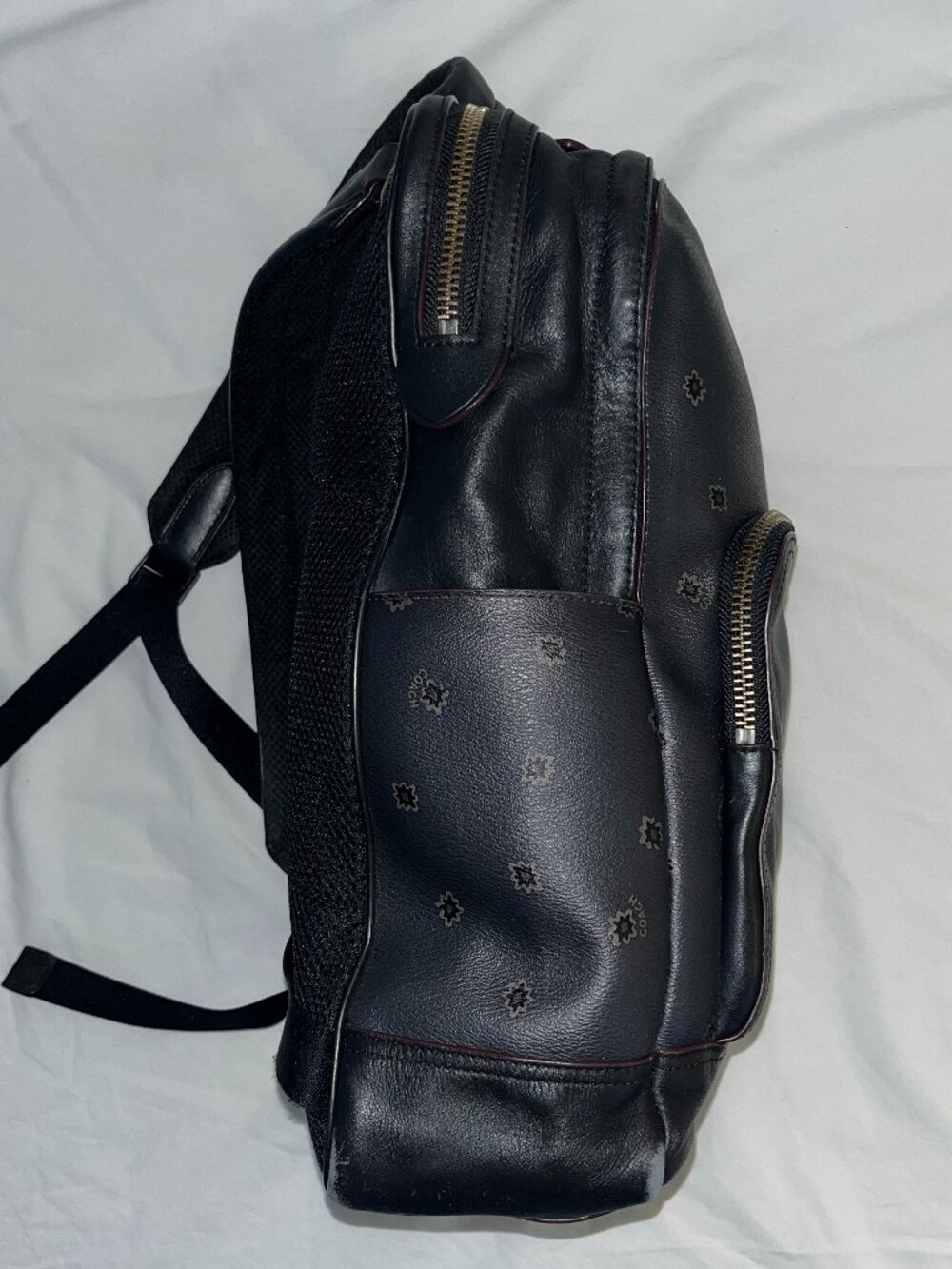 Graham Backpack with Spikey Diamond Print - Black - Picture 7 of 8